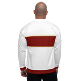 Fall of Sacrifice | Red and Gold Bomber Jacket