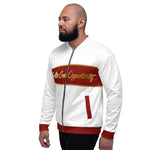 Fall of Sacrifice | Red and Gold Bomber Jacket