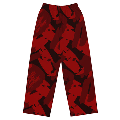 Fall of Sacrifice | Red wide-leg pants