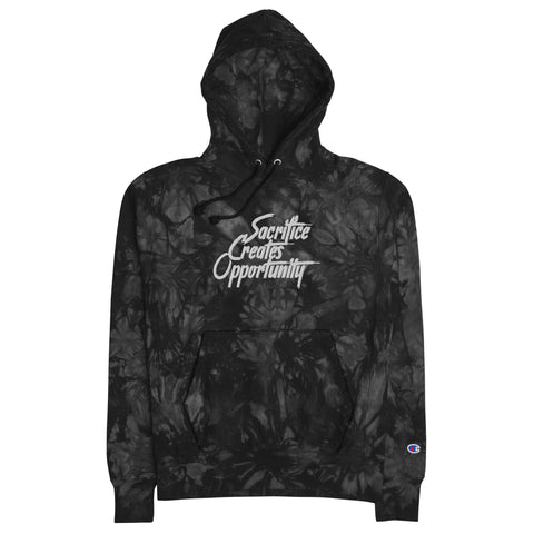 SCO Premium Embroidered Unisex Champion Brand Tie-Dye Hoodie