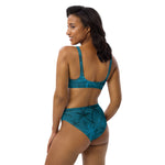 Summer of Sacrifice Blue Recycled high-waisted bikini