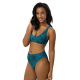 Summer of Sacrifice Blue Recycled high-waisted bikini